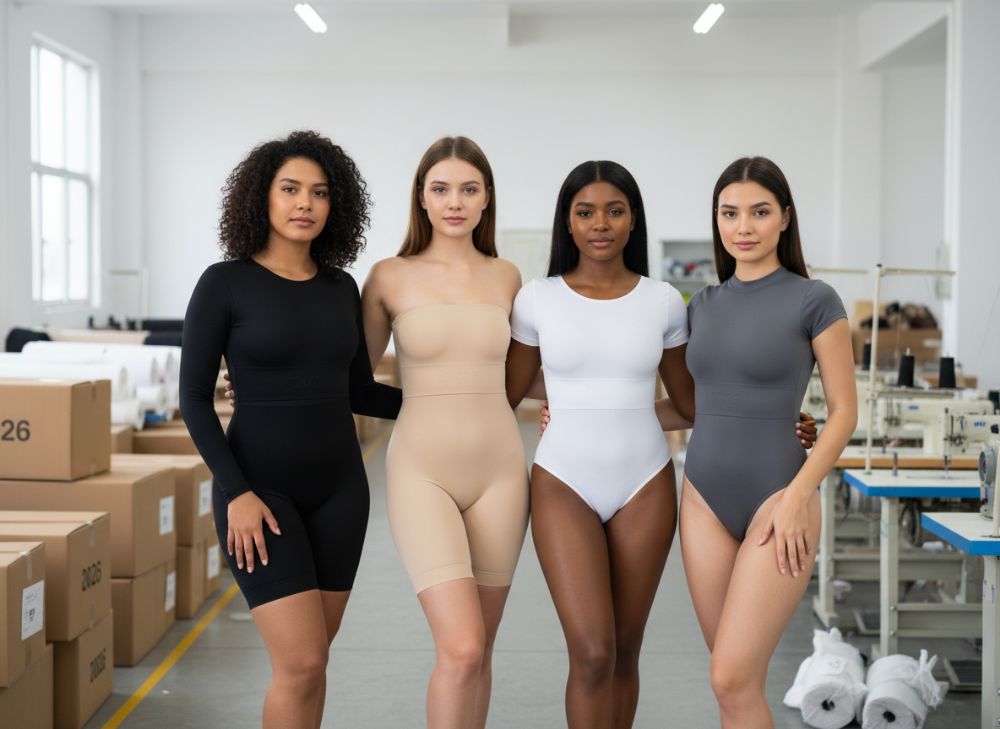 Fabricante Shapewear Bodysuit Negro OEM Chile