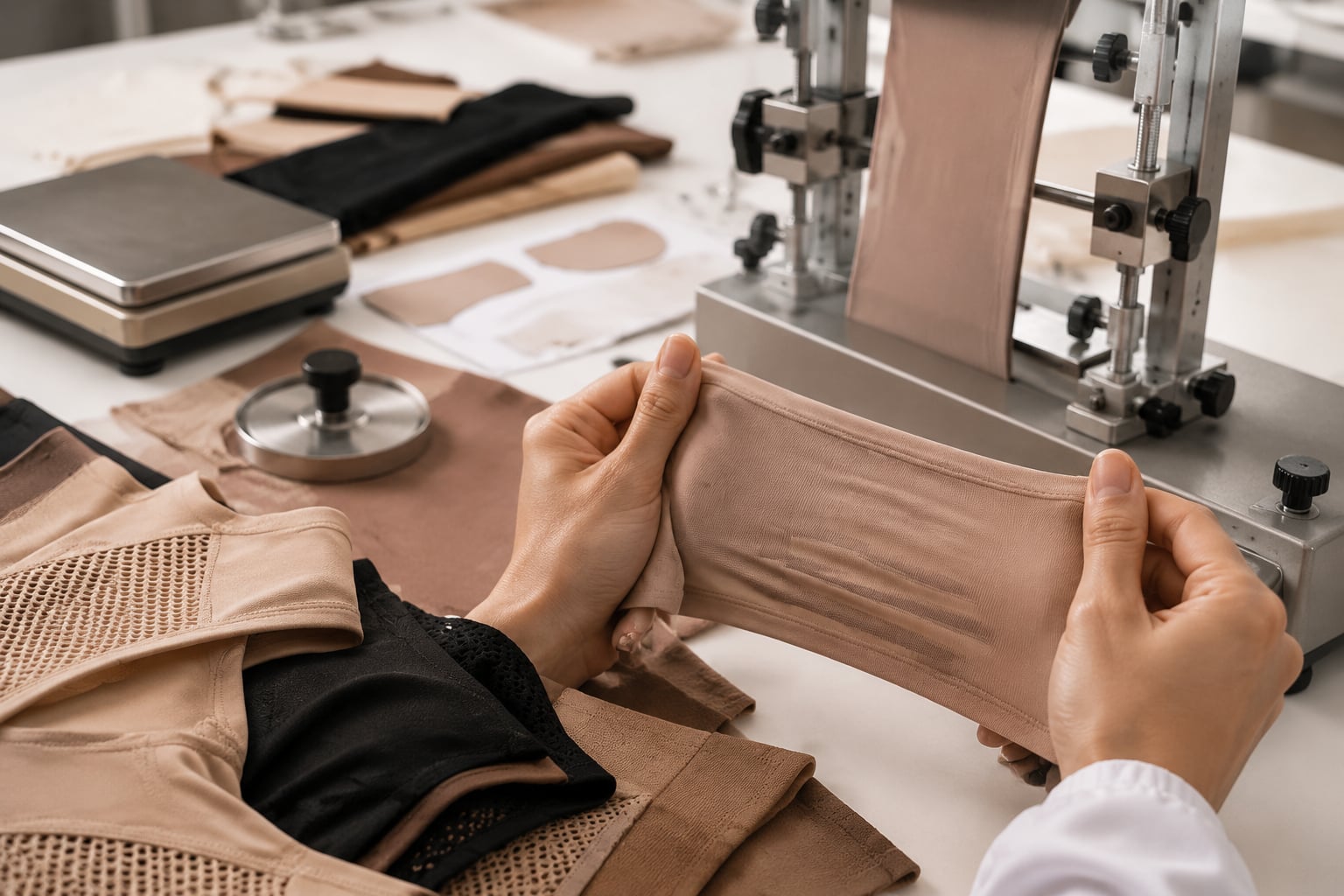 Cómo especificar GSM, elasticidad y recuperación en shapewear